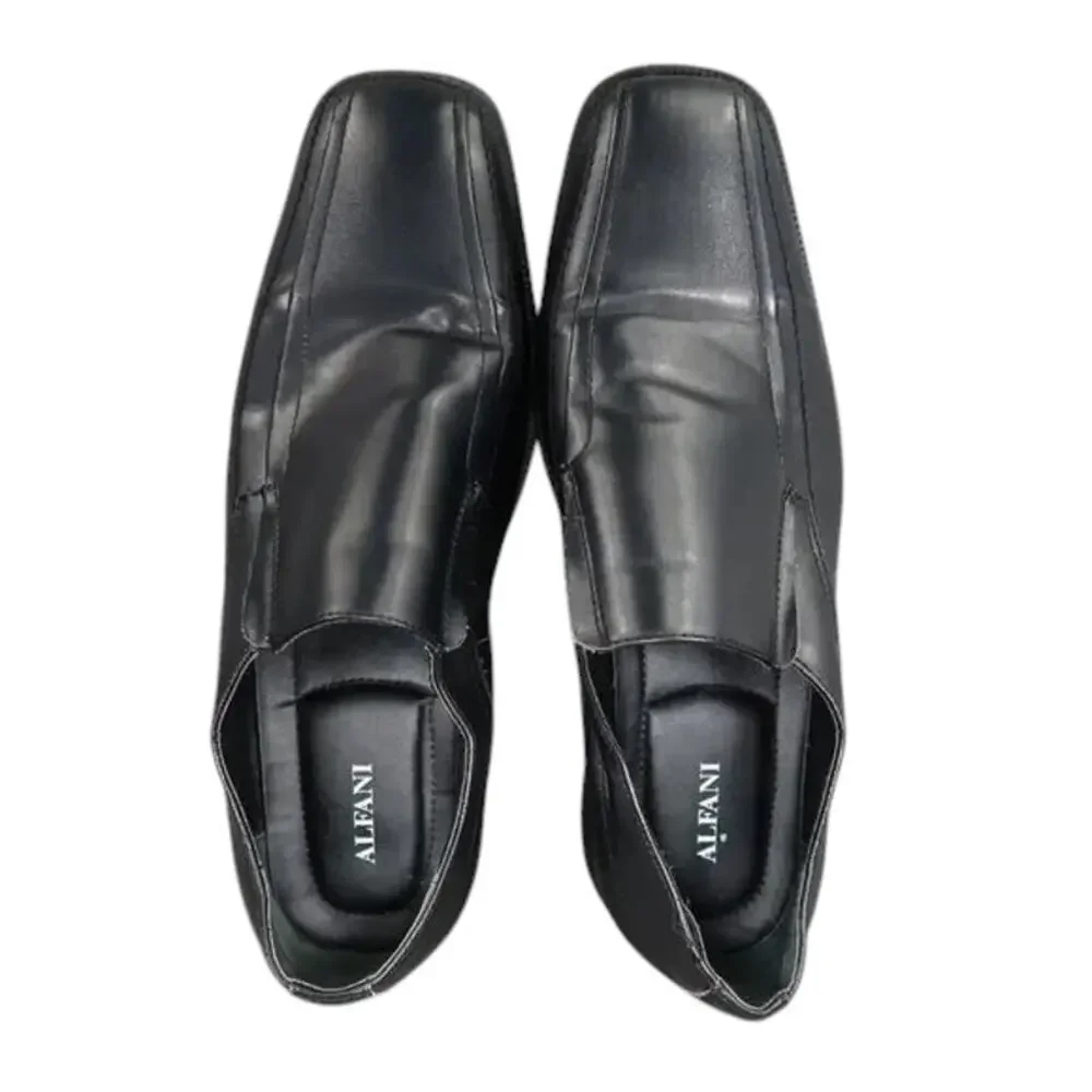 Alfani Shoes Mens 12 Loafer Slip On Dress Formal Classic Ascher Square Toe Black